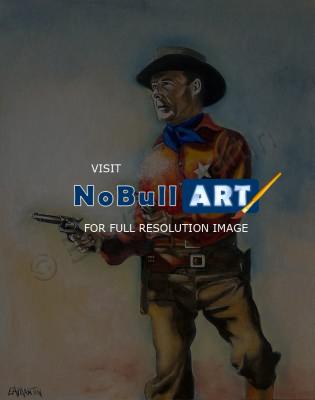 Americana - Gun Law - Oil On Canvas Board